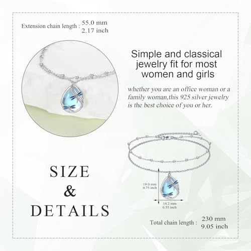 KQF Butterfly/Dragonfly/Bee/Infinity/Celtic Bracelet for Women Sterling Silver Butterfly/Dragonfly/Bee/Infinity/Celtic Adjustable Chain Jewelry Gifts for Women4