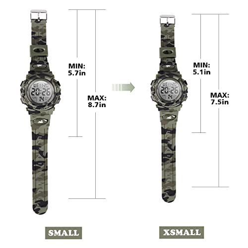 Image of Kids Watch,Boys Watch for 3-15 Year Old Boys,Digital Sport Outdoor Multifunctional Chronograph LED 50 M Waterproof Alarm Calendar Analog Watch for Children with Silicone Band,Kids Gift