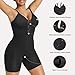 SHAPERX Shapewear Bodysuit for Women Tummy Control Seamless Zip-Up Body Shaper Waist Snatched Body Suit,SZ5862-Black-L/XL