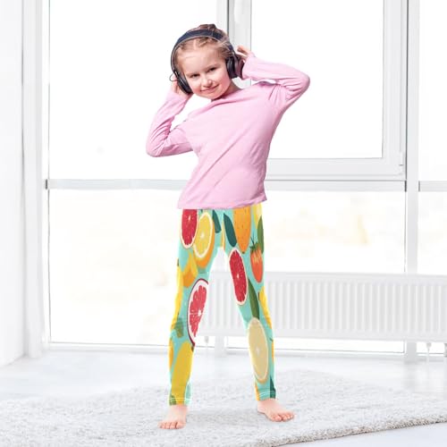 Bolaz Toddler Girls Leggings Printed Yoga Pants Leggings Yellow Red Orange for Kids4