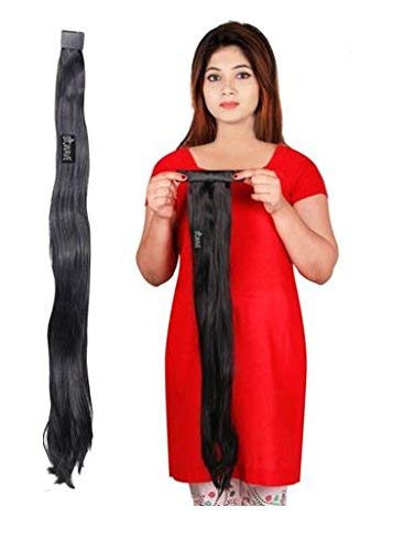Mane Attraction Hair extensions ponytail, for women styling wrap around wear for party natural black color