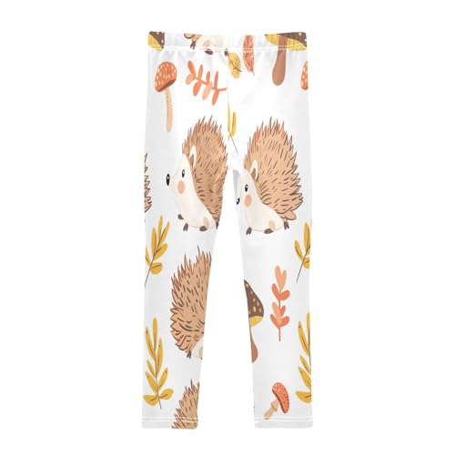 Bolaz Toddler Girls Leggings Printed Yoga Pants Leggings Mushroom Hedgehogs for Kids2