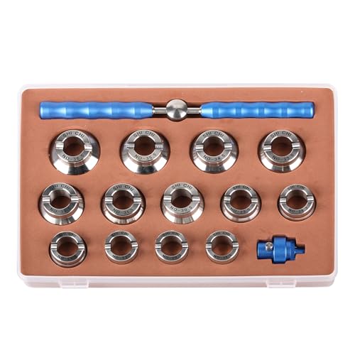 Singcci Kit de réparation de montre professionnel, antirouille et durable, outil d'ouverture de boîtier de montre, multi-tailles pour professionnels, Noir , 13 Piece Set, Moderne