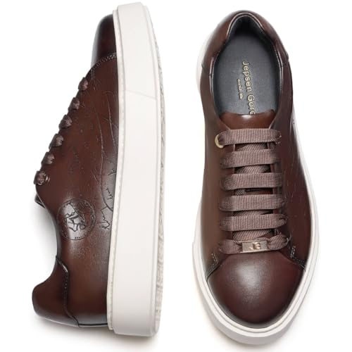 Men's Casual Dress Sneakers Genuine Italian Cowhide Leather Business Walking Shoes Lightweight Fashion with XL Extralight Sole3