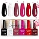 CANNI UV Nagellack Set 6 Farben White Black Red Purple Gellack Nagellack Gel Polish Set Gelnägel Set UV Gel für Nägel C2301
