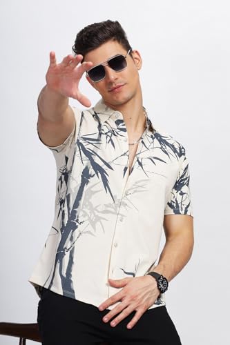 Image of BULLMER Trendy Regular Fit Printed Causal Shirt for Men