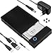 USB 3.0 Festplatten Dockingstation, SATA Festplattengehäuse für 3,5''/2,5'' SSD & HDD, 6Gbps HDD Docking Station, Festplatten Adapter Unterstützt SD&TF Karte mit 12V/2A Netzadapter, UASP