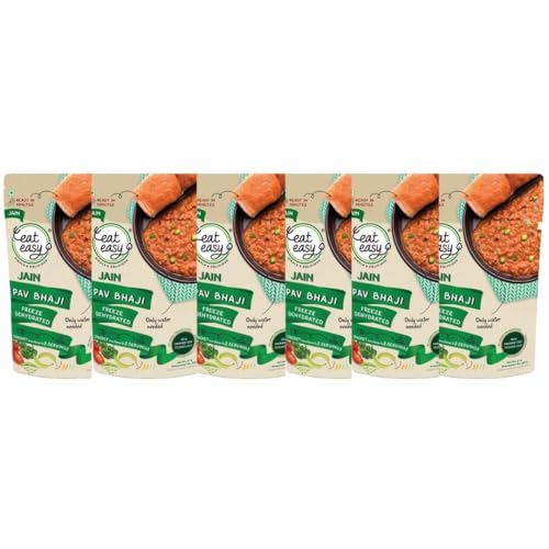 Image of Eat Easy Ready To Eat Jain Pav Bhaji- 65g (Pack of 6), Just Add Hot Water