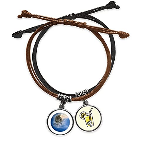 Bracelet orchidée bleue fantasme en corde et cuir pour en finir avec les bijoux fragiles