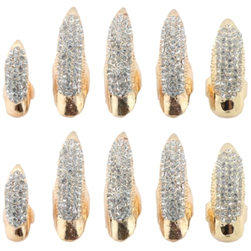 Bagues Griffes Vintage robustes PLAFOPE en alliage d'or incrusté pour les fêtes costumées