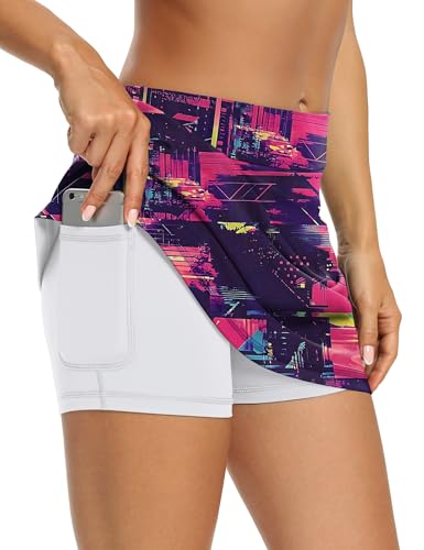Image of LouKeith Tennis Skirts for Women Golf Athletic Activewear Skorts Mini Summer Workout Running Shorts with Pockets