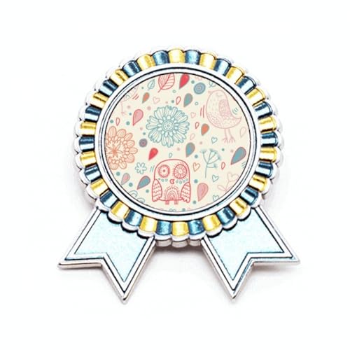 Broche chouette fleurie en métal, l'accessoire tendance pour personnaliser un manteau