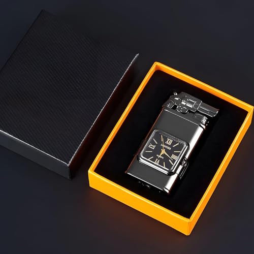 Encendedor Vintage Reloj Jet Flame Recargable miniatura 6
