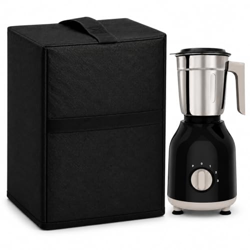 Image of Non woven Mixer Grinders Waterproof Dust Cover with Handle & Storage Pocket, Suitable for Women, Men & Everyday Home Use Standard Size, Black (8 inchX 8 inchX 12.5 inch) (PHILLIPS MX-02)