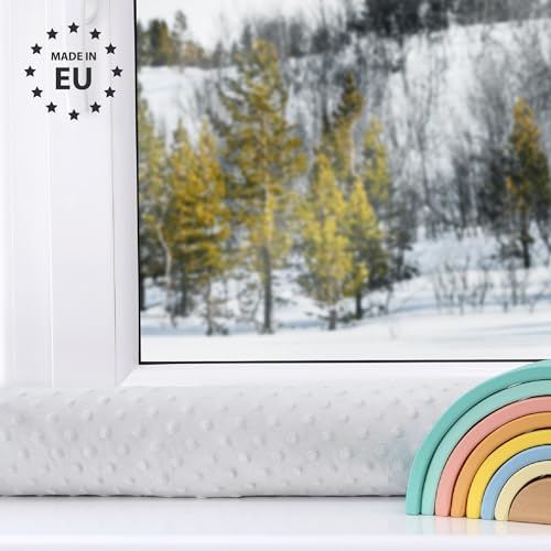 Tochtstopper raam- of zijslaapkussen 200 cm - sierkussen lichaamskussen zijslaapkussen raamafdichting deurmat tochtstopper voor deur en raam windstopper bedrol Minky Lichtgrijs - Image 5