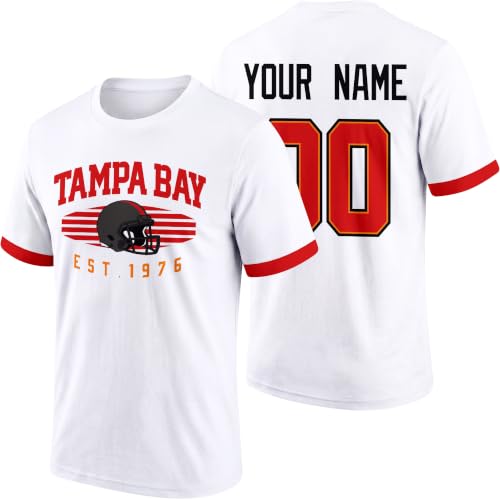 Image of T-Shirt Custom Name and Number Personalized Gifts | Crewneck Short Sleeves T-Shirt for Men S-4XL