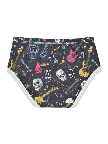 ZZKKO Rock Guitar Music Abstract Style Girls Underwear Toddler Panties for Girls Comfort Brief Size 2-8T2