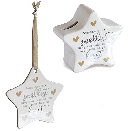 Image of Said With Sentiment Star Shaped Money Box & Hanging Star Decoration - Your Heart