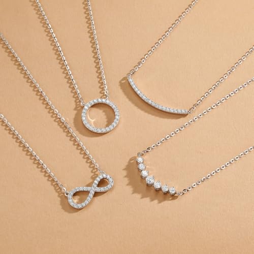 Agvana Circle of Light 0.4 Ct. Tw. Lab-Grown Diamond Eternity Circle Pendant Necklace in Sterling Silver (D-E Color, VS Clarity) Fine Jewelry for Women Anniversary Birthday Gifts for Her, 16-18" Chain4