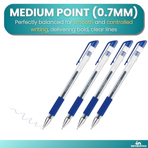 Bolígrafo de gel azul 0.7 mm pack de 12 miniatura 4