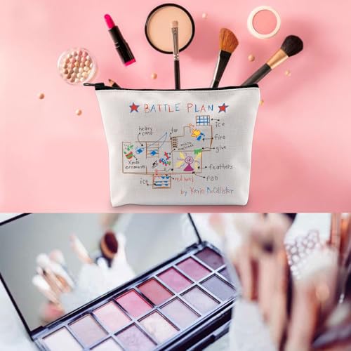 KUIYAI Funny 90s Movie Gift Alone At Home Movie Inspired Gift 90s Christmas Movie Party Makeup Zipper Pouch Bag (Battle Plan) - Image 3