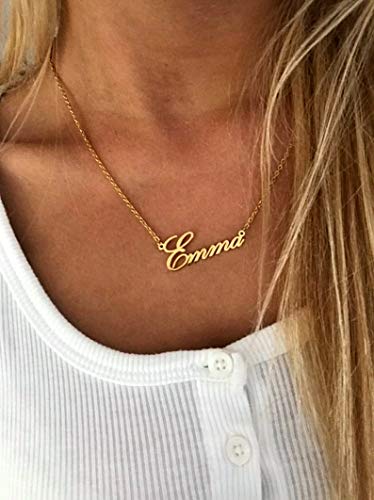Custom Name Necklace with Heart Personalized 18K Gold Plated Name Necklace with Birthstone Customized Necklace Gift for Women2