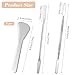 4PCS Foundation Spatula Make up Cosmetic Spatula Stainless Steel Facial Beauty Spatulas Tiny Makeup Palette Mixer Face Cream Skincare Applicator Reusable Facial Massage for Mixing Sampling Eye Cream
