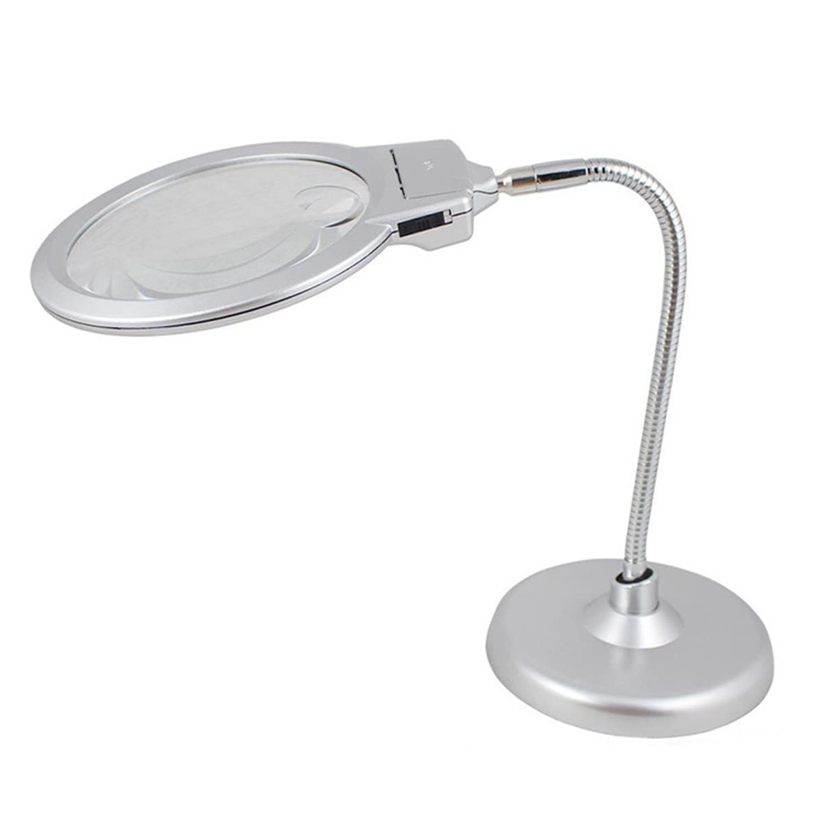 Akcesoria do mikroskopów Podświetlana lupa 125mm 2X 5X Lupa na biurko ze światłem LED Metalowa rura Lampa stołowa Lupa do naprawy czytania Trwałość i niezawodna wydajność