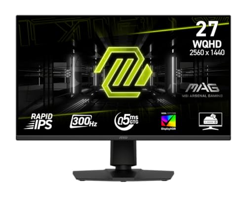 Image of msi MAG 275QPF X30 27 inch Gaming Monitor, 2K 2560x1440 WQHD, 300Hz, 16:9, Anti-Glare, 1000:1, 0.5ms, HDR 400, Rapid IPS, Adaptive Sync, 2X HDMI 2.1, 1x DP 1.4a