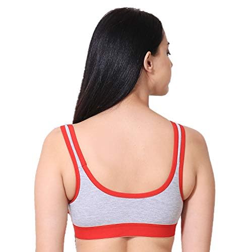 Image of new blue eyes Women Cotton Non-padded Sports Bra (Pack of 3)