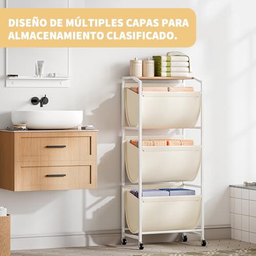 Panier à linge vertical pour désencombrer une petite buanderie - 3