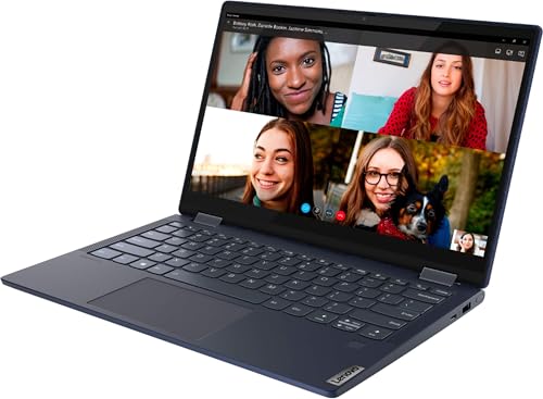 Image of Lenovo Yoga 6 13.3 2-in-1 13.3 inch Touch Screen Laptop - AMD Ryzen 5-8GB Memory - 256GB SSD - Abyss Blue Fabric Cover