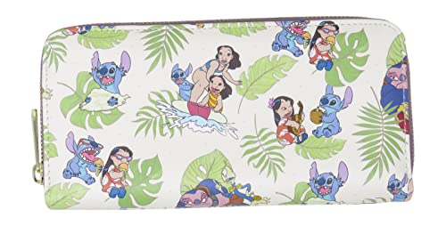 Loungefly Disney Lilo and Stitch Allover Print Zip Around Wallet2