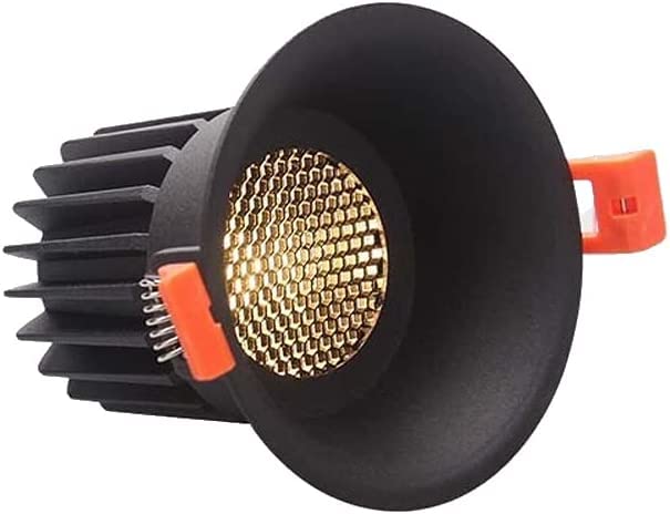 Apliques de pared Lámpara de techo, Foco de techo LED moderno y brillante de 12 W, Panel de techo redondo de aluminio empotrado, Lámparas puntuales de 3000 K/4000 K, Foco empotrable antideslumbrante
