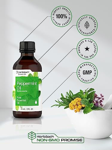 Aceite Esencial de Menta Horbaach 2 fl oz Puro miniatura 6