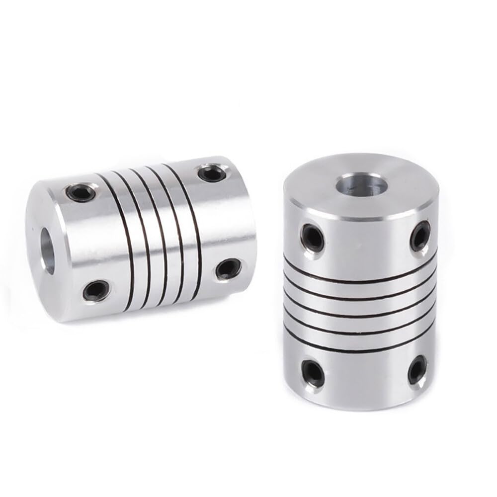 Accouplement d'arbre flexible 3-10 mm for moteurs pas à pas - Idéal for les imprimantes CNC et 3D(20pcs D19 L25pcs Bore 4x6.35pcs)