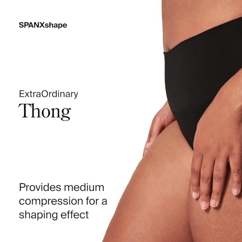 Image of SPANX SPANXshape ExtraOrdinary Thong - Sculpting with Compression - Women's Shapewear Underwear - Recycled Nylon Fabric Blend