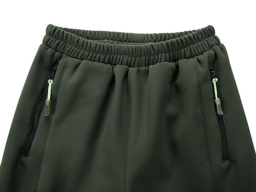 Kids Water Repellent Softshell Trousers Boys Fleece Lined Pants Girls Outdoor Windproof Trousers3