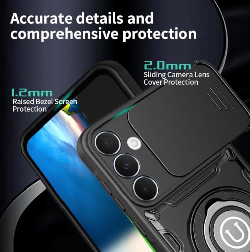 Protection Samsung S24 FE robuste avec cache objectif et béquille