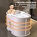 Portable Bathtub For Shower Stall, Large Foldable Soaking Bathing Tub for Adults, Separate Family Bathroom Japanese SPA Collapsible Tub, Ideal for Hot Bath Ice Bath-No installation required