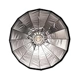 Buff 32' Silver Foldable Beauty Dish with Grid Compatible with Paul C. Buff Flash Strobe Unit