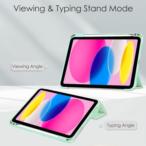 Protège-tablette iPad A16 2025 vert clair pour prendre des notes au bureau