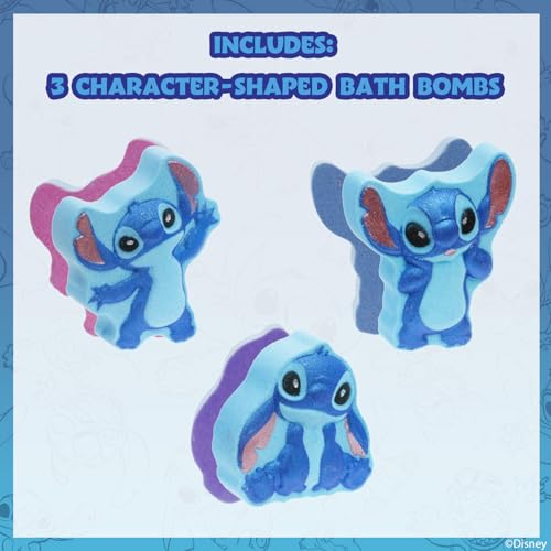 Stitch Bath Bombs for Kids, Fun Bright Rainbow Colors, Raspberry Scented for Kids, Ages 3+, by Townley Girl - Image 3