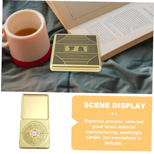 Brújula de latón Zerodeko 14.5cm para feng shui y navegación miniatura 7