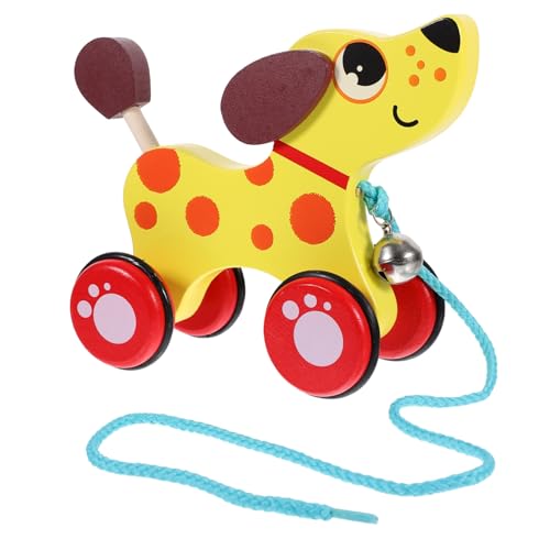 STOBOK 学歩小車 木製動物引きずりおもちゃ 幼児歩行訓練用 かわいい動物デザイン 歳向け認知力 手と目の協調性向上 知育遊び促進
