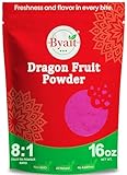 Byait Freeze Dried Dragon Fruit Powder 16 Oz, Fine Pitaya Powder for Food Coloring, Baking, Smoothies, Drinks, Ice Cream, Cocktails, Vegan, Non-GMO, No Added Sugar