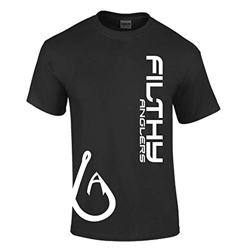 Filthy Anglers Fishing Filth Side Ultra T-Shirt (Black, Medium)