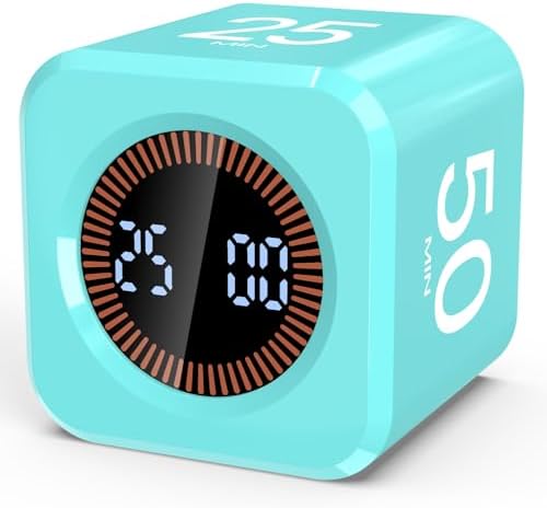 Digital Pomodoro Timer Cube 5/10/25/50min, Visual Productivity Fl...