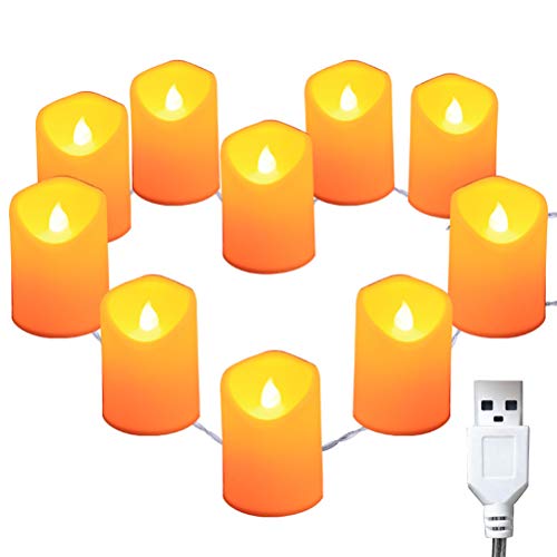 Guirnalda LED velas USB decorativas para iluminación de eventos y fiestas nocturnas