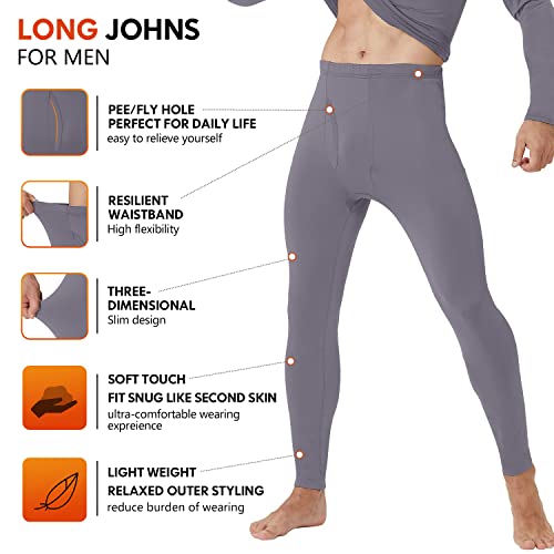 Cl 2 Pack Men's Thermal Underwear Long Johns Winter Long Underwear Base Layer #TOP2